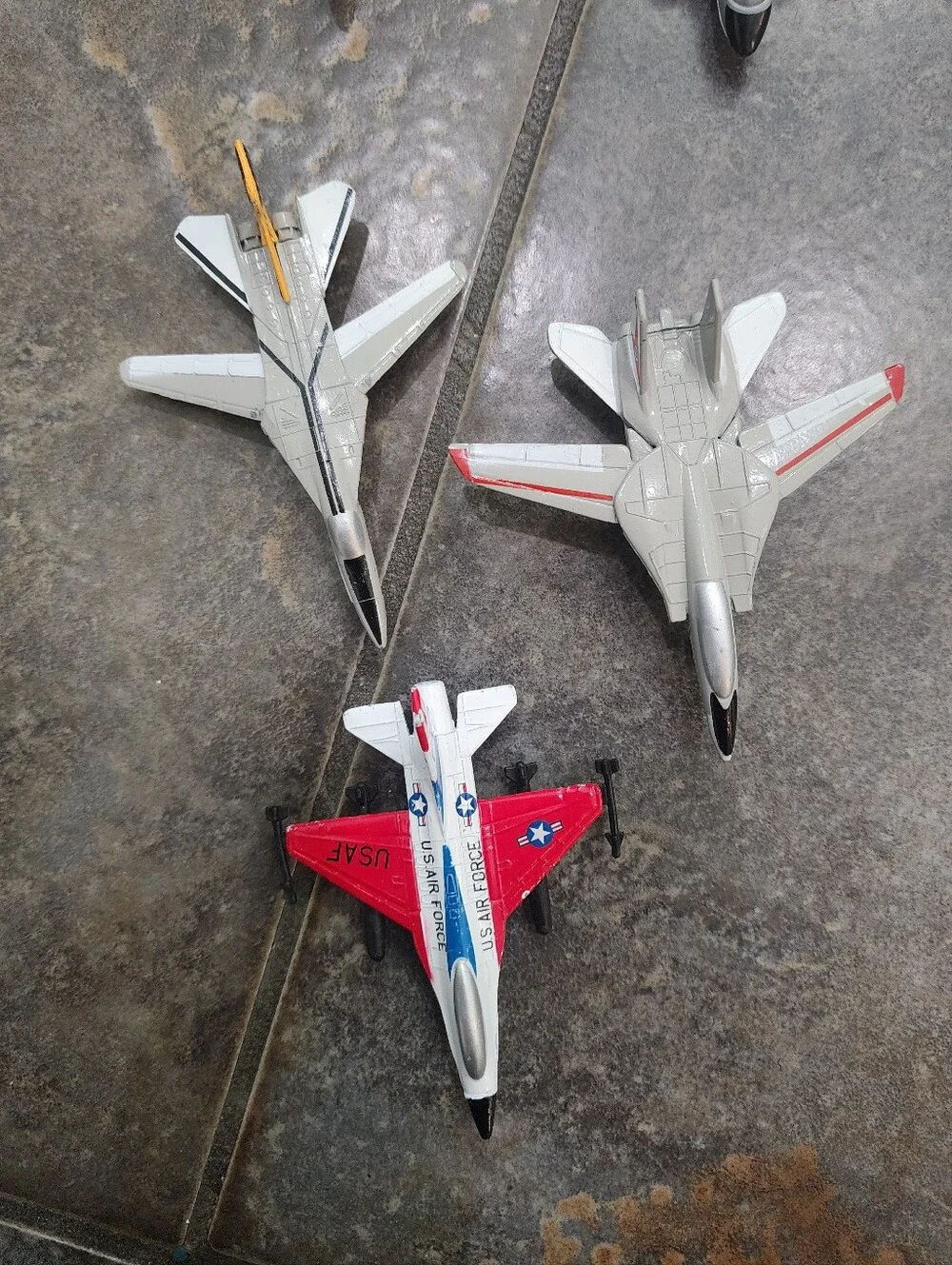 Vintage USAF Diecast Lot Of 9 Zylmex Zee Toys Military Fighter Jet Planes